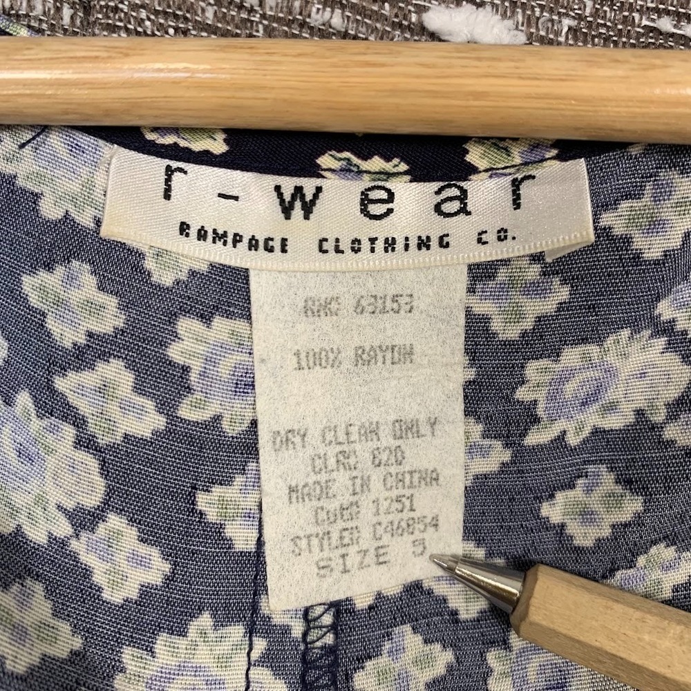 Vintage 90s R-Wear Rampage Floral Short Sleeve Jumpsuit Boho Women's 5 - Picture 5 of 11